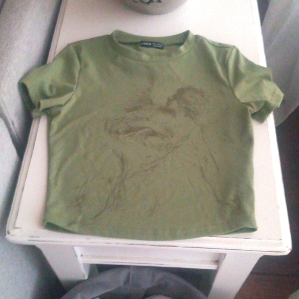 Shein green angel top